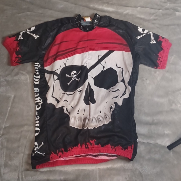 World Jerseys Cycling Shirt Size XL Pirate One Eyed Jack Bike Biking Gear - Picture 1 of 4